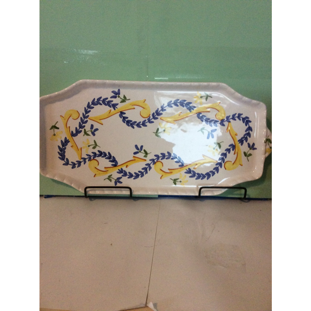 Jay Wilfred White Blue Floral Serve Ware Tray